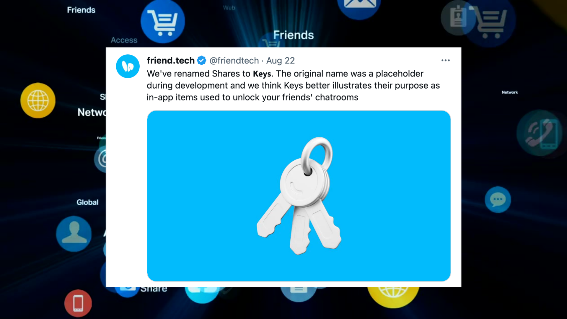 Friend.tech undervalued creator keys graph